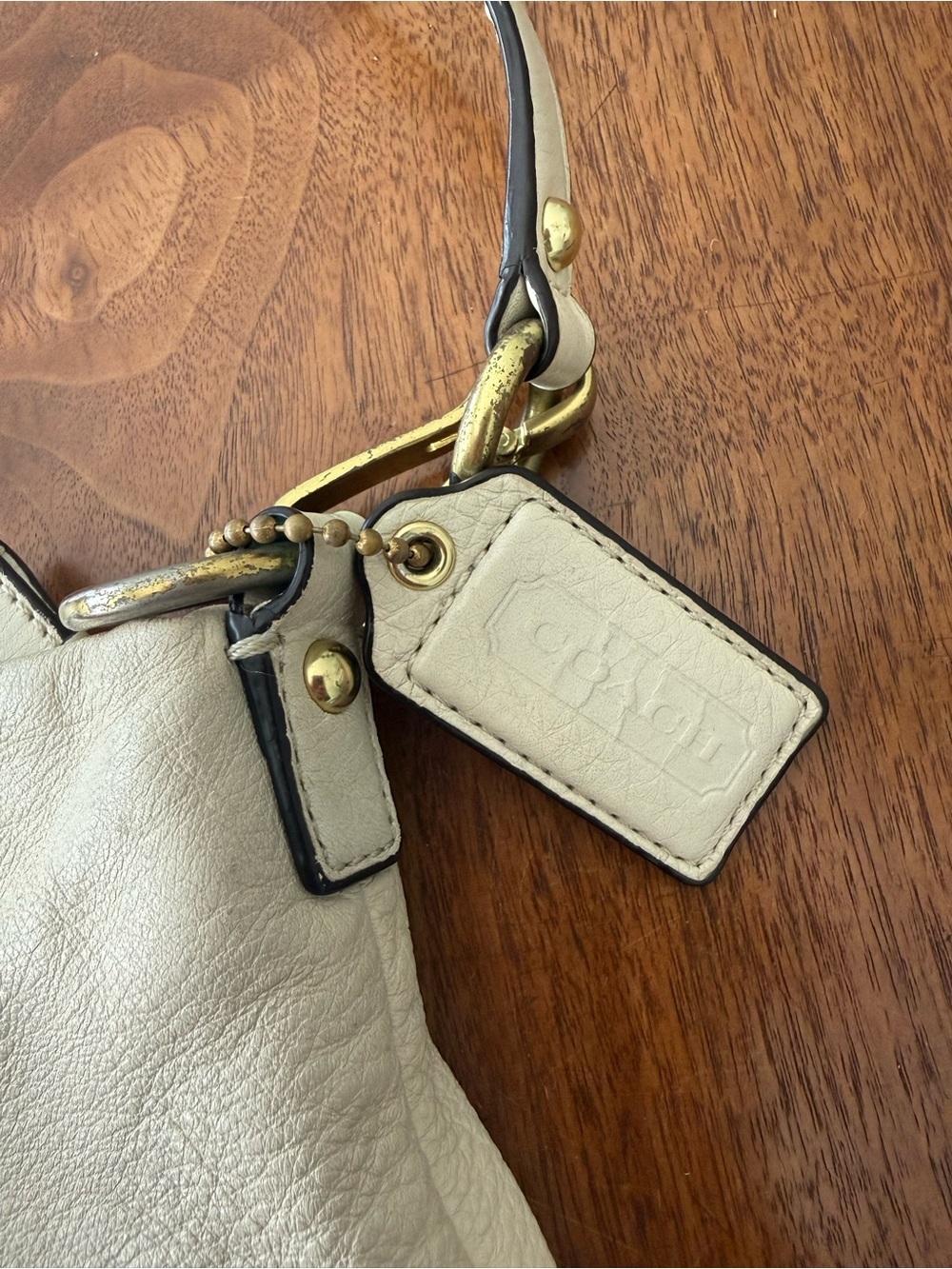 COACH Madison Isabelle Hobo Bag - Cream - Picture 3 of 7